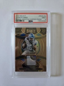 2023 Select Jahmyr Gibbs Rookie Swatch Copper Prizm PSA 9 13/49 - Bild 1 von 2