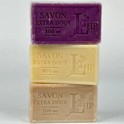 3 Savon de Marseille, Lavanderaie de Haute Provence 100g Bars of Nautural Soap - Image 1 of 4