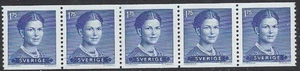 Sweden 1367 MNH 1981 Coil Strip of 5; folded (ak8287) - Picture 1 of 1