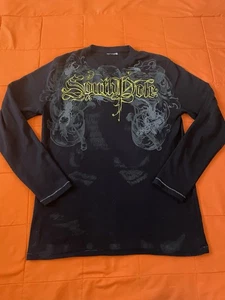 Southpole Hemd Herren Medium Langarm Waffelstrick Thermo Y2K Hip Hop Vintage - Bild 1 von 6