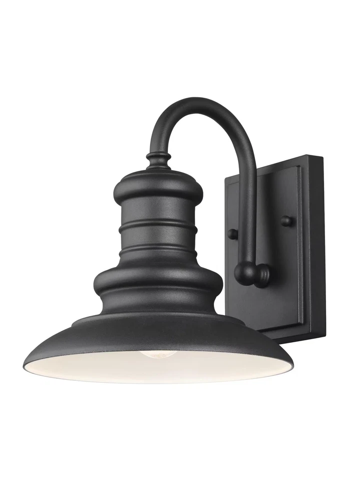 Generation Lighting Redding Station 10" Outdoor Wall Light in Textured Black - Image 1 of 1