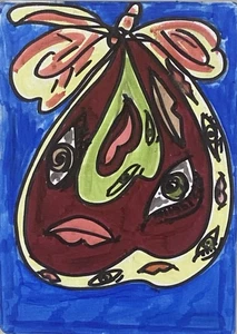 Tres partes de una.  Tarjeta de arte original ACEO - Imagen 1 de 5