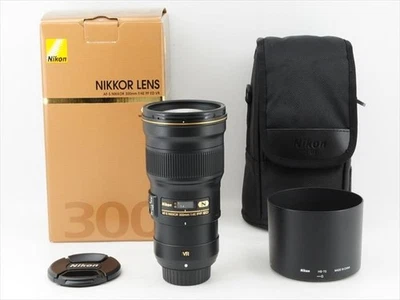Nikon AF-S NIKKOR 300mm F/4E VR PF ED Lens + Hood Mint From Japan #24692E - Image 1 of 4