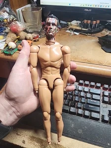 1/6 Scale Toy Male Action Figure 12" Camo Face Snap on Feet and Hands Missing - Picture 1 of 6