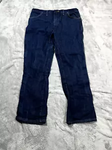 VTG 70s Rustler Jeans 87620 Mens 38x30 Dark wash Made in USA Talon Zip - Picture 1 of 9
