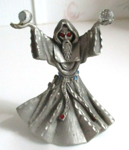 "THE WIZARD" Pewter Figurine -Masterworks Fine Pewter- 1989 USA As Found