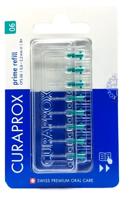 1 x 8er CURAPROX Interdentalbürsten prime CPS 06 grün ( dunkel grün) refill