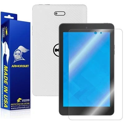 ArmorSuit Dell Venue 8 (2014) Screen Protector + White Carbon Fiber Skin USA - Image 1 of 4