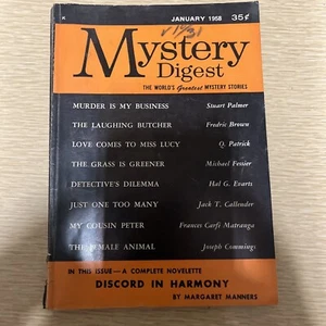 PULP: MYSTERY DIGEST-#1-JAN 1958-PULP-CRIME- - Picture 1 of 6