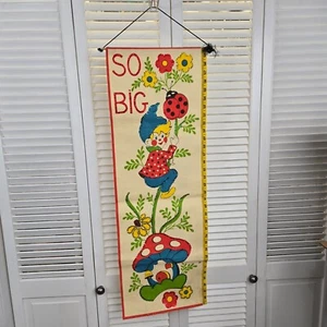 Vintage Growth Chart, SO BIG Height Chart, Nursery Decor, Vintage Gnome and Mush - Picture 1 of 7