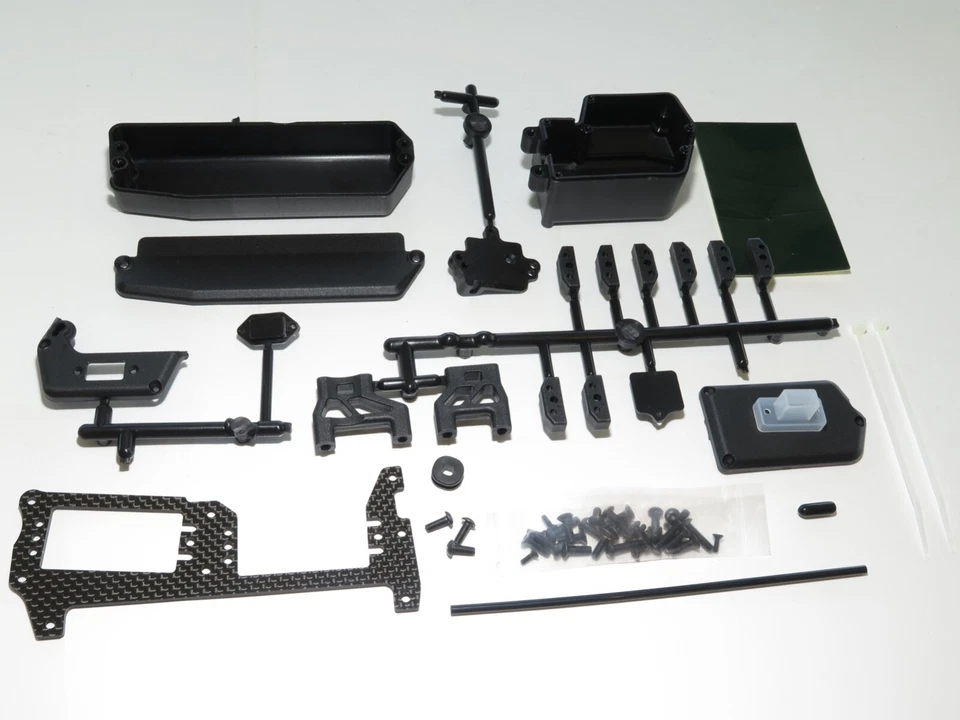 MUGE2027 MUGEN SEIKI MBX8R NITRO BUGGY RX BATTERY BOXES SERVO MOUNT RADIO TRAY - Image 1 of 1