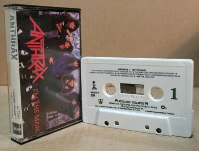 Anthrax I'm The Man Cassette 1987 Island White Pressing Used/Like New - Image 1 of 4