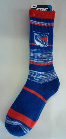 New York Rangers Men's Crew Socks Large Size 10 to 13 RMC Cover