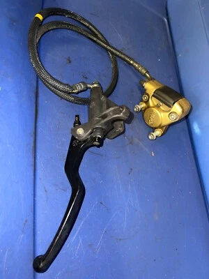 2007 APRILIA SR50 R factory Front master Brake Caliper lever line hose cylinder - Image 1 of 4