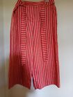 Mint Velvet Rusty Red & Cream Striped 3/4 Trousers 12 (40)