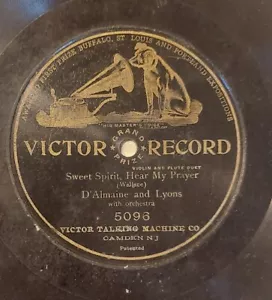 78 U/min Victor Grand Prize Schallplatte 5096 Charles D'Almaine & Lyons Violine und Flöte - Bild 1 von 3