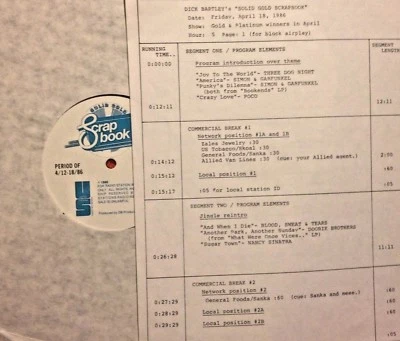 RADIO SHOW:APRIL 4/18/86 POCO, BS&T,DOOBIE BROS, EWF, PINK FLOYD, JACKSON BROWNE - Image 1 of 2