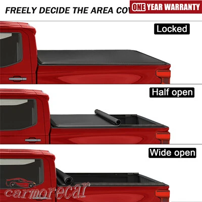 Roll Up Tonneau 6.5' Bed Cover For Chevy Silverado GMC Sierra 2007-2013 JDMSPEED - Image 1 of 4