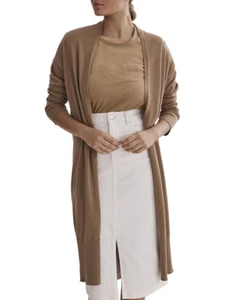 Country Road Verified Australian Merino Wool Cardigan size medium tan fine knit - Picture 1 of 13