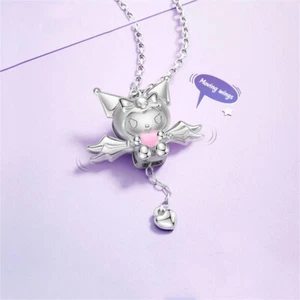 Official Sanrio Kuromi Pendant Necklace With Moving Wings! - Picture 1 of 4