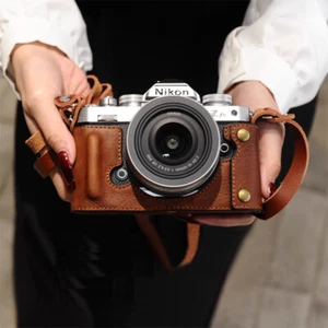 Real Leather Camera Bag Case Cover Belt For Nikon ZFC Z-FC Z30 Z50 Z6 Z7 Z7II - Picture 1 of 26