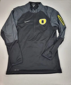 Nike Oregon Ducks 1/4 Zip Jacket Mens Small Black Dri-Fit Team Lightweight - Picture 1 of 8