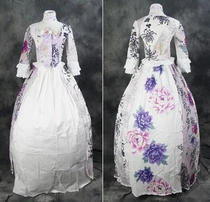 V-11 S/M/L/XL Fleurs Fleur Guerre Civile Victorien Lolita Costume Robe Costume - Foto 1 di 1