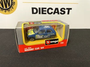 BBURAGO 1:43 SCALE 4160 RENAULT CLIO 16V BLUE - Picture 1 of 1