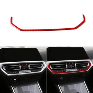 Tapicería de salida de aire central de fibra de carbono roja para BMW Serie 4 M4 G22 G82 G83 - Imagen 1 de 5