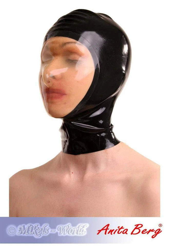 Anita Berg - Latex Head Mask with Transparency without Zip in Various Colors - Image 1 of 1