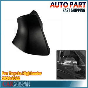 Black ABS Rear View Mirror Base Cover Trim Right For Toyota Highlander 2020-22 - Picture 1 of 7