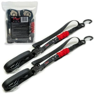 TorkStrap 1" Spring-Loaded 10 ft. Premium Tie Down Straps, 500 lb. Working Load - Picture 1 of 5