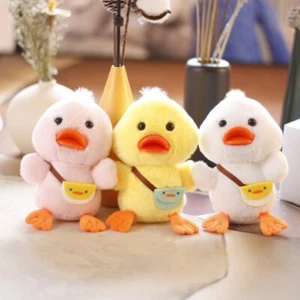 Soft Cartoon Yellow Duck Keychain Animals School Bag Pendant - Picture 1 of 12