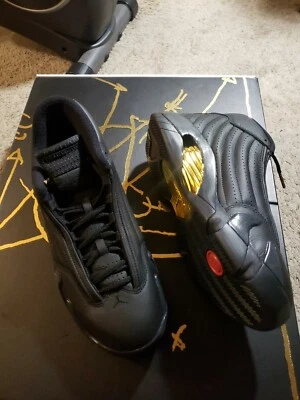Nike Air Jordan Retro 14 DMP Defining Moments Negro Dorado 487471-022 Talla 13 Foto 1 de 4