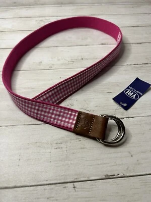 YRI Pink Gingham Womens Golf Belt D Ring Size XS Ryder Cup 2016 NWT - Image 1 of 4