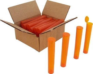 (100) Pre-Roll Tubes - Orange 109mm King Size Herbs Storage Meds Spices PRT109TO - Picture 1 of 3