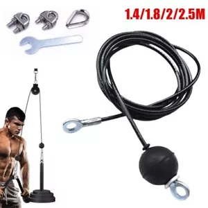 Fitness Machine Replacement Cable Adjustable Heavy Duty Gym Steel Wire Rope DIY - Picture 1 of 19