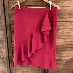 Ann Taylor ruffled faux wrap skirt - Picture 1 of 7