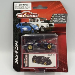 Majorette Deluxe Cars Nissan GT-R (Purple w/Gold Rims) - Picture 1 of 6