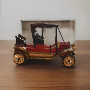 A highly collectible wooden replica of a Ford Model T Roadster W/ Wooden Stand. - Picture 1 of 4