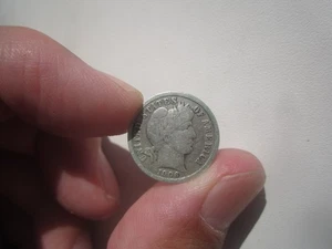 Moneda de diez centavos de barbero de Estados Unidos 1908-D - Imagen 1 de 2
