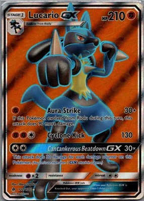 Lucario GX (Full Art) Ultra Rare SM - Forbidden Light 122/131 NM - Image 1 of 2