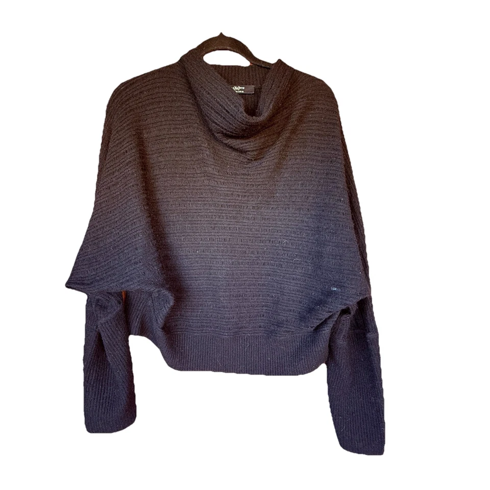 Suéter ALLSAINTS 6 Negro Acanalado Mediano Lana Alpaca Ridley Escalera Dinero Antiguo Foto 1 de 4