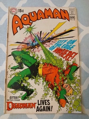 Aquaman #50 * Nick Cardy cover * Deadman Neal Adams backup Apr 1970 15c - Image 1 of 4