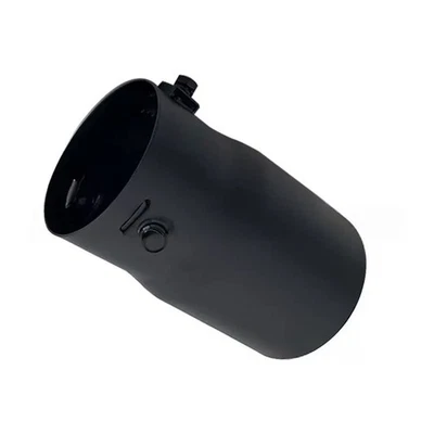 Silenciador de escape de coche negro punta redonda tubo de acero inoxidable silenciador de cola de escape Foto 1 de 4