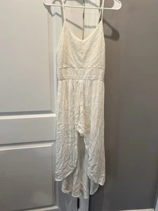 Almost Famous Strampler Damen L Spitze Boho Hi Low Kleid Beachy W Bonus Shorts - Bild 1 von 10