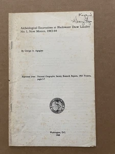1968 ARCHÄOLOGISCHE AUSGRABUNGEN Blackwater Draw Locality New Mexico GEORGE AGOGIN - Bild 1 von 5