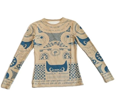 Maison Martin Margiela x H&M Tattoo Print Longsleeve Top Size 6 - Image 1 of 4