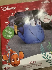 Gemmy 3,5 Fuß Disney/Pixar Fisch DORY LED luftgeblasen aufblasbar Weihnachten Urlaub - Bild 1 von 6
