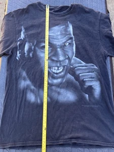 2016 Mike Tyson T-Shirt Official Iron Mike Tyson Apparel Portait Spell Out Black - Picture 1 of 6